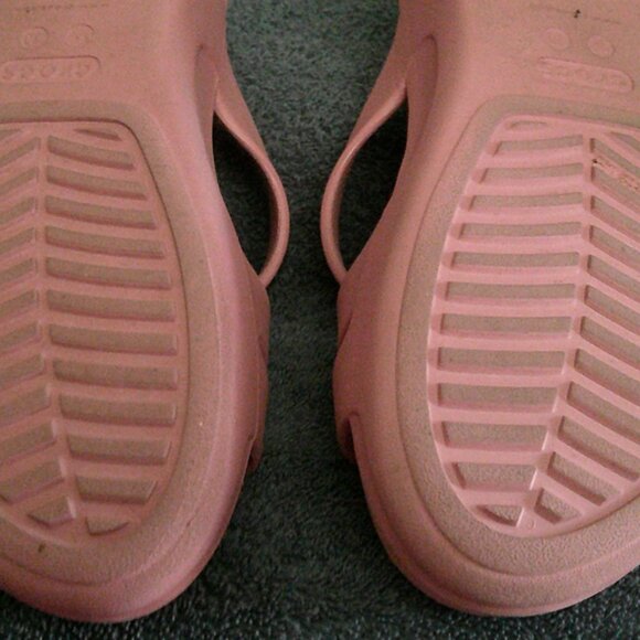 Crocs PINK Wedge Sandals W Sz 10 - Picture 3 of 6